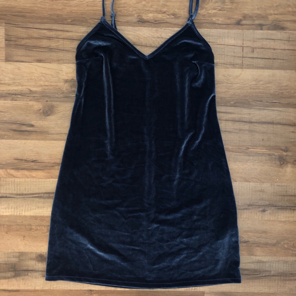 Blue velvet dress XS - Picture 2 of 5